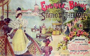Affiche publicitaire pour la station thermale d